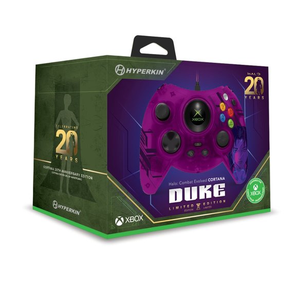 Hyperkin Duke Wired Controller for Xbox/PC Cortana HALO 20th Anniversary Edition - Picture 4 of 5